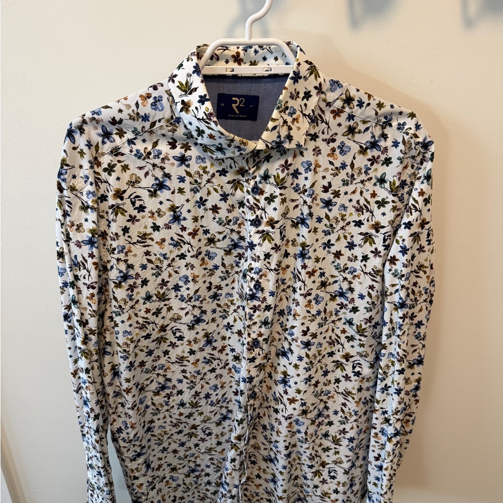 R2 Multicolor Floral Men's Dress Shirt